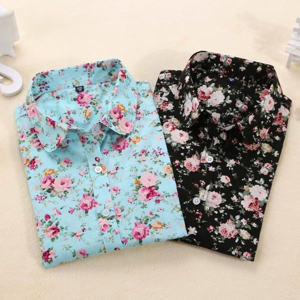 women summer blouses vintage floral blouse long sleeve shirt camisas femininas female fashion cotton women's & shirts, White
women summer blouses vintage floral blouse long sleeve shirt camisas femininas female fashion cotton women's & shirts, White