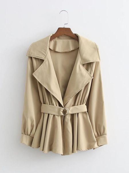 women's trench coats women jacket 2021 autumn winter belt vintage coat casual chic lapel long sleeve woman clothing female outerwear, Tan;black
women's trench coats women jacket 2021 autumn winter belt vintage coat casual chic lapel long sleeve woman clothing female outerwear, Tan;black