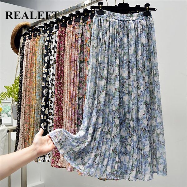 summer vintage floral print chiffon womens skirts pleated elastic high waist female casual mi long, Black
summer vintage floral print chiffon womens skirts pleated elastic high waist female casual mi long, Black