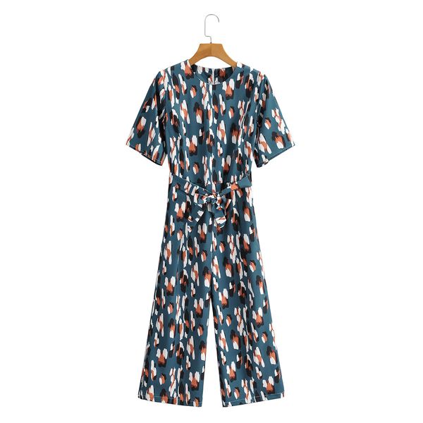 fashion round neck short sleeve flower print women rompers vintage belt straight and loose chic female jumpsuit 210507, Black;white
fashion round neck short sleeve flower print women rompers vintage belt straight and loose chic female jumpsuit 210507, Black;white