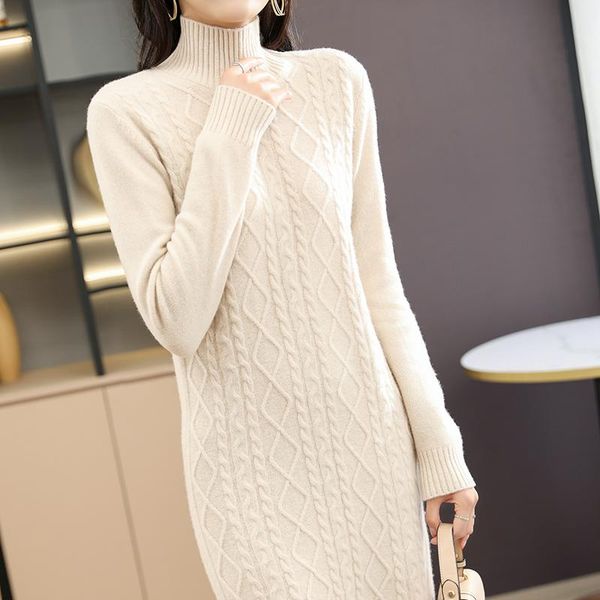 casual dresses 2021 the 100% australian wool long sweater pure color knitted round collar pullover loose large size wom, Black;gray
casual dresses 2021 the 100% australian wool long sweater pure color knitted round collar pullover loose large size wom, Black;gray