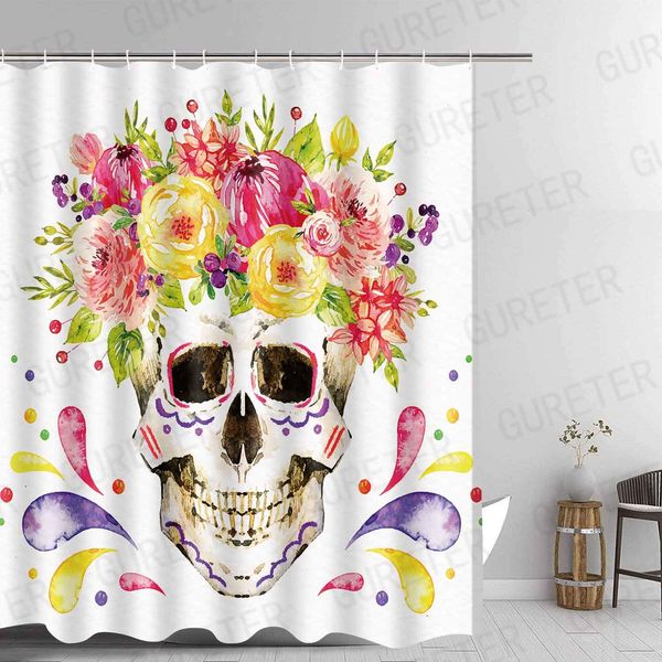 skull shower curtain skeleton watercolor floral bathroom curtainwaterproof with 12 hooks yldsge135
skull shower curtain skeleton watercolor floral bathroom curtainwaterproof with 12 hooks yldsge135
