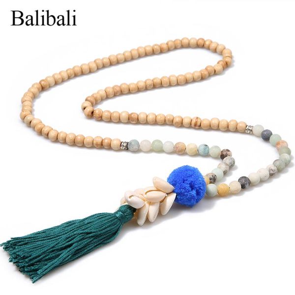 pendant necklaces balibali hairball women pendants natural stone wooden beads strand necklace shells tassel joyeria friendship bijoux, Silver
pendant necklaces balibali hairball women pendants natural stone wooden beads strand necklace shells tassel joyeria friendship bijoux, Silver