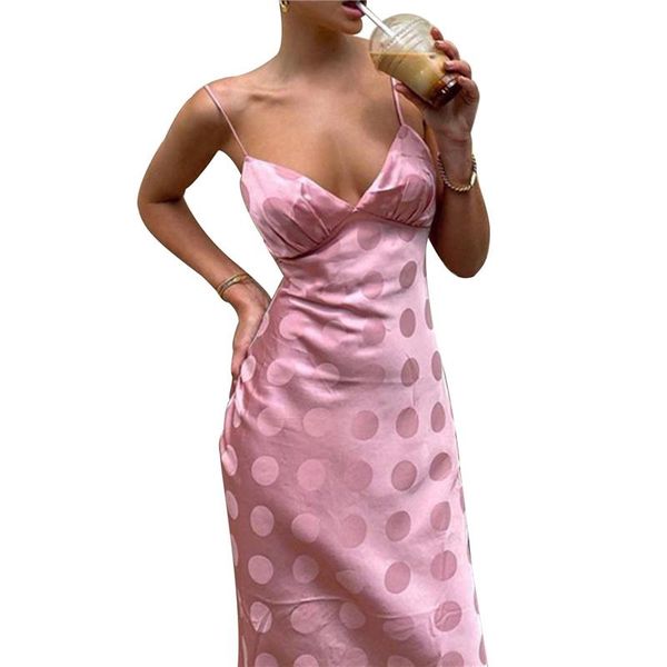 casual dresses evening 2021 women long backless polka dot print dress stylish sleeveless v-neck for ladies female outfit, Black;gray
casual dresses evening 2021 women long backless polka dot print dress stylish sleeveless v-neck for ladies female outfit, Black;gray