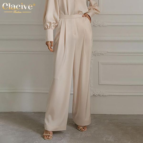 women's pants & capris clacive khaki loose high wasit satin fashion pleated wide leg women casual floor length pocket trousers, Black;white
women's pants & capris clacive khaki loose high wasit satin fashion pleated wide leg women casual floor length pocket trousers, Black;white