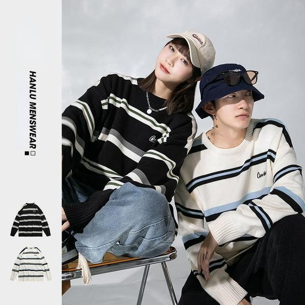 men's jackets casual wear in autumn and winter 2021. striped sweater. fashion brand embroidery is loose versatile, Black;brown
men's jackets casual wear in autumn and winter 2021. striped sweater. fashion brand embroidery is loose versatile, Black;brown
