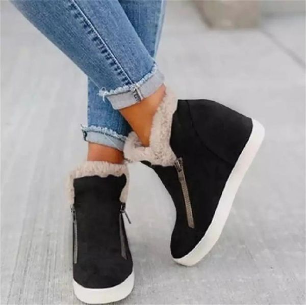 boots 2021 fashion women's snow winter warm casual zipper shoes women platform suede punk round toe fur ankle, Black
boots 2021 fashion women's snow winter warm casual zipper shoes women platform suede punk round toe fur ankle, Black
