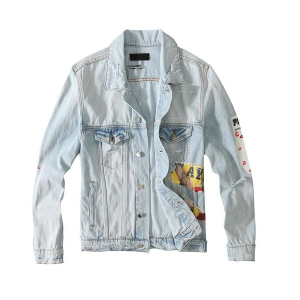 men's jeans mens male blue jackets and coats european style hole cool print denim jacket men women casual lapel versatile for
men's jeans mens male blue jackets and coats european style hole cool print denim jacket men women casual lapel versatile for