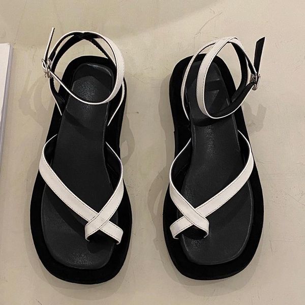 sandals 2021 women platform thong female rome buckle strap shoes summer fashion flats ladies casual footwear big size, Black
sandals 2021 women platform thong female rome buckle strap shoes summer fashion flats ladies casual footwear big size, Black