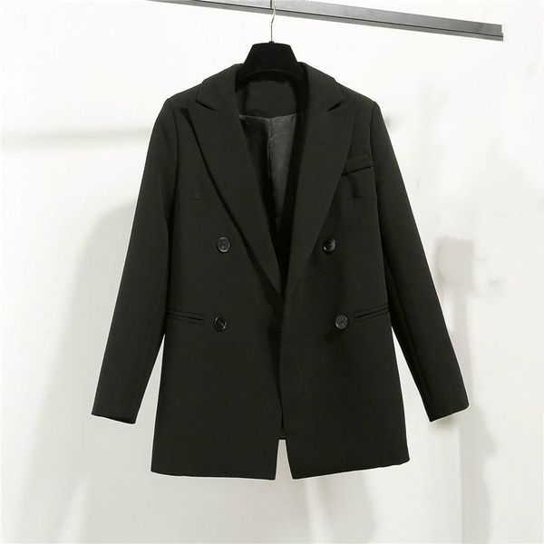 girls double breasted blazer korean women suit long sleeve loose black plus size office wear business casual ladies women's suits & bla, White;black
girls double breasted blazer korean women suit long sleeve loose black plus size office wear business casual ladies women's suits & bla, White;black
