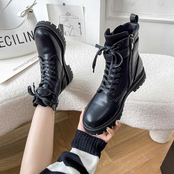 boots women round toe platform side zipper lace-up bare fashion buckle leisure female winter snow 2021, Black
boots women round toe platform side zipper lace-up bare fashion buckle leisure female winter snow 2021, Black