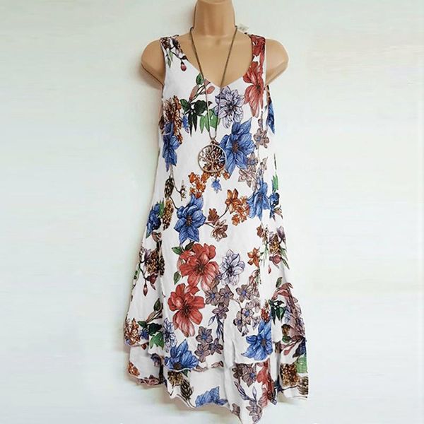 casual dresses jtfan women floral print summer dress 2021 female sleeveless v-neck plus size loose beach, Black;gray
casual dresses jtfan women floral print summer dress 2021 female sleeveless v-neck plus size loose beach, Black;gray
