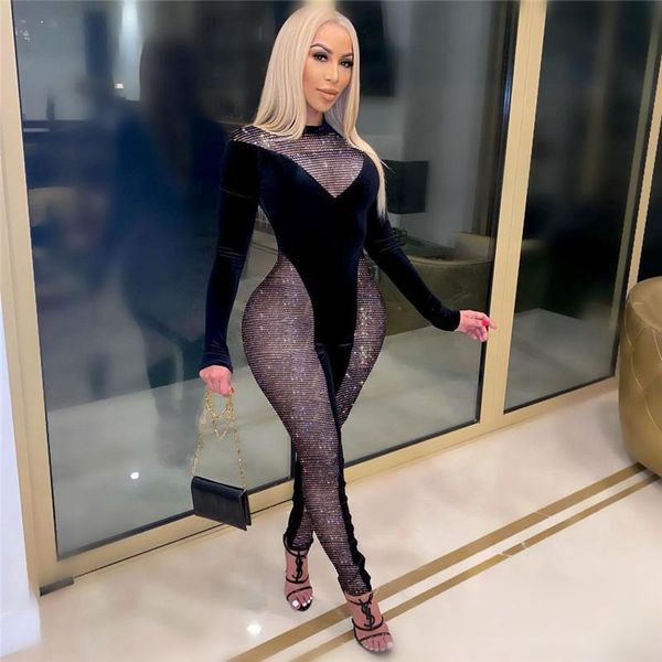 women's jumpsuits & rompers sequined patchwork velvet women romper 2021 chic black skinny bodysuit party clubwear overalls, Black;white
women's jumpsuits & rompers sequined patchwork velvet women romper 2021 chic black skinny bodysuit party clubwear overalls, Black;white