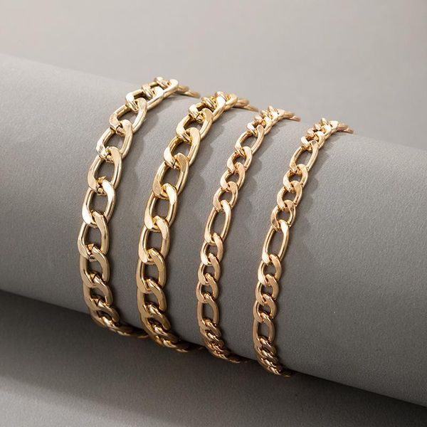 link, chain 4pcs/set vintage alloy bangle bracelet for women 2021 fashion trendy stick circle charm jewelry gifts, Black
link, chain 4pcs/set vintage alloy bangle bracelet for women 2021 fashion trendy stick circle charm jewelry gifts, Black