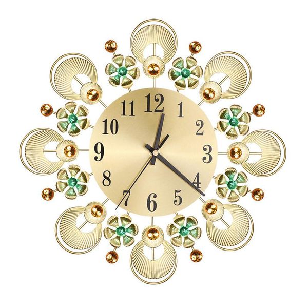 wall clocks european flower-studded wrought iron clock diamond fashion bedroom silent metal #4j05 
wall clocks european flower-studded wrought iron clock diamond fashion bedroom silent metal #4j05