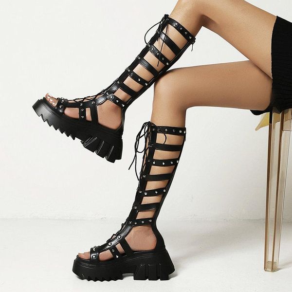 dress shoes 2021 summer open toe women sandals fashion zipper cross tied gladiator ladies square high hee rivet platform, Black
dress shoes 2021 summer open toe women sandals fashion zipper cross tied gladiator ladies square high hee rivet platform, Black