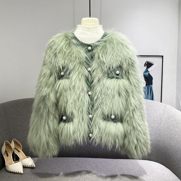 women's fur & faux , lai leather haining import white raccoon knitting process of 2021 autumn winters fairy net red suit, Black
women's fur & faux , lai leather haining import white raccoon knitting process of 2021 autumn winters fairy net red suit, Black