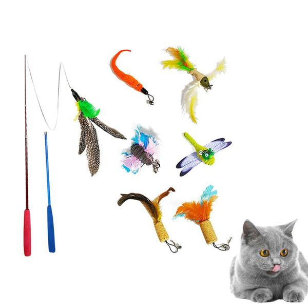 cat toys 1 set toy feather funny interactive pet supplies replacement head teaser training wand
cat toys 1 set toy feather funny interactive pet supplies replacement head teaser training wand