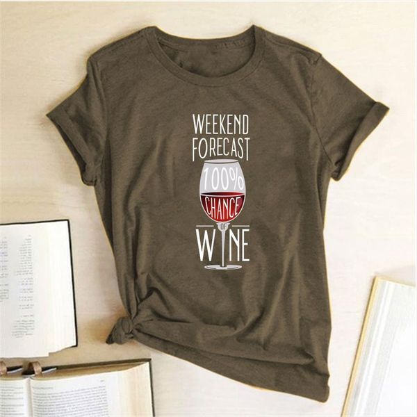 Weekend Forecast 100% Chance Wine Men Tops Print Funny And Women Short Sleeve Loose Ladies Harajuku Tee Shirt Femme, White;black
Weekend Forecast 100% Chance Wine Men Tops Print Funny And Women Short Sleeve Loose Ladies Harajuku Tee Shirt Femme, White;black