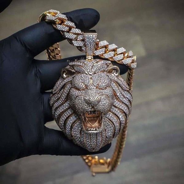 mens hip hop jewelry gold plated full sparkling cz big lion pendant necklace for men punk necklace, Silver
mens hip hop jewelry gold plated full sparkling cz big lion pendant necklace for men punk necklace, Silver