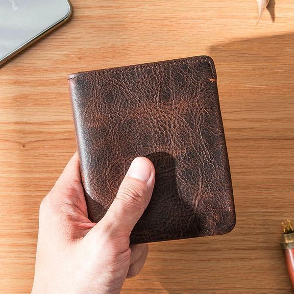 wallets vintage leather wallet, men's handmade short first layer cowhide wallet1, Red;black
wallets vintage leather wallet, men's handmade short first layer cowhide wallet1, Red;black