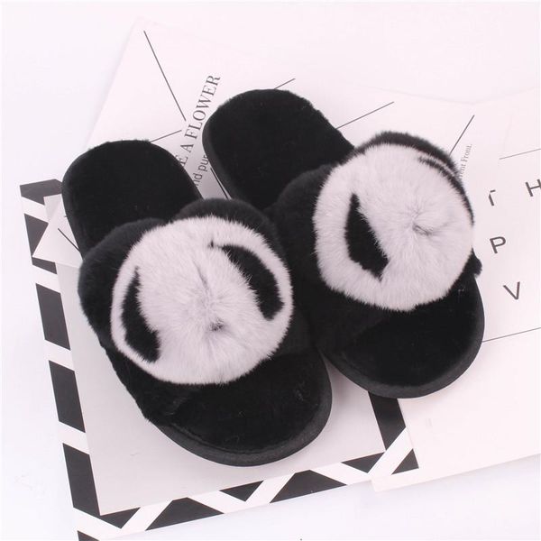 slippers furry autumn and winter wool one fur slides women shoes women's, Black
slippers furry autumn and winter wool one fur slides women shoes women's, Black