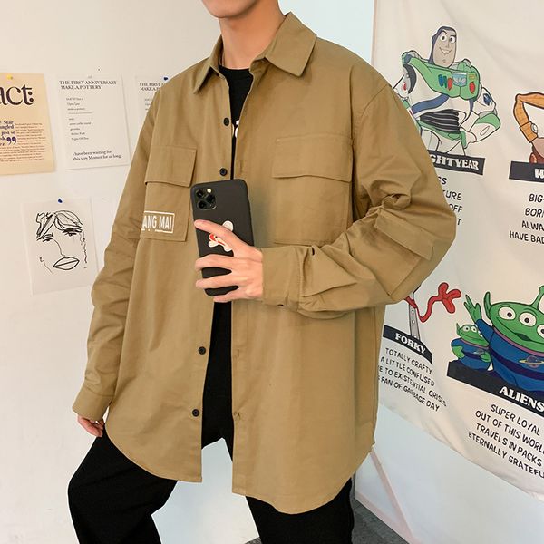 men's casual shirts ebaihui ultra huogang fashion style workwear pure color man loose long student handsome versatile coat xj15 mj, White;black
men's casual shirts ebaihui ultra huogang fashion style workwear pure color man loose long student handsome versatile coat xj15 mj, White;black