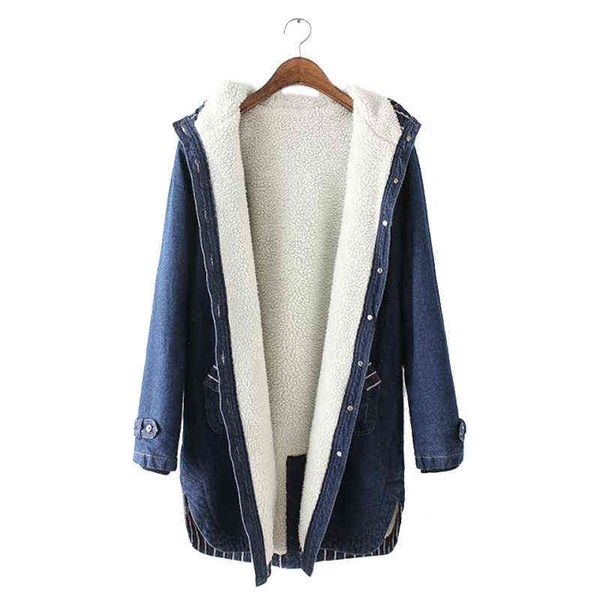 winter women lamb fur parka coat warm hooded fur denim jacket big size casual jeancoat female thick warm denim jacket 220118, Black;brown
winter women lamb fur parka coat warm hooded fur denim jacket big size casual jeancoat female thick warm denim jacket 220118, Black;brown