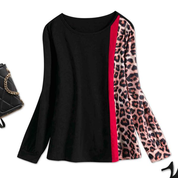 women's plus size hy365037# loose large long sleeve t-shirt leopard pattern stitching urban leisure top
women's plus size hy365037# loose large long sleeve t-shirt leopard pattern stitching urban leisure top