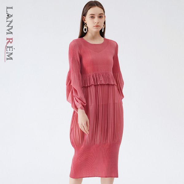 women pink folds big size dress ruffle round neck lantern sleeve loose fit fashion tide spring autumn 2e1402 210507, Black;gray
women pink folds big size dress ruffle round neck lantern sleeve loose fit fashion tide spring autumn 2e1402 210507, Black;gray