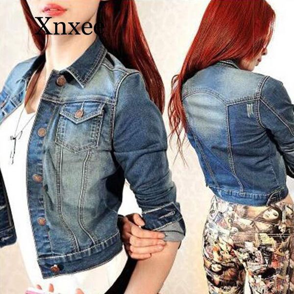 women's jackets jeans jacket short spring autumn women long sleeve denim coat vintage clothing female chaquetas mujer, Black;brown
women's jackets jeans jacket short spring autumn women long sleeve denim coat vintage clothing female chaquetas mujer, Black;brown