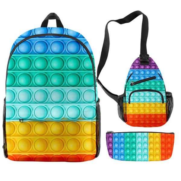 backpack 3pcs/set 3d candy colors rainbow women chest bag pen case men oxford waterproof travel boys girls schoolbag
backpack 3pcs/set 3d candy colors rainbow women chest bag pen case men oxford waterproof travel boys girls schoolbag