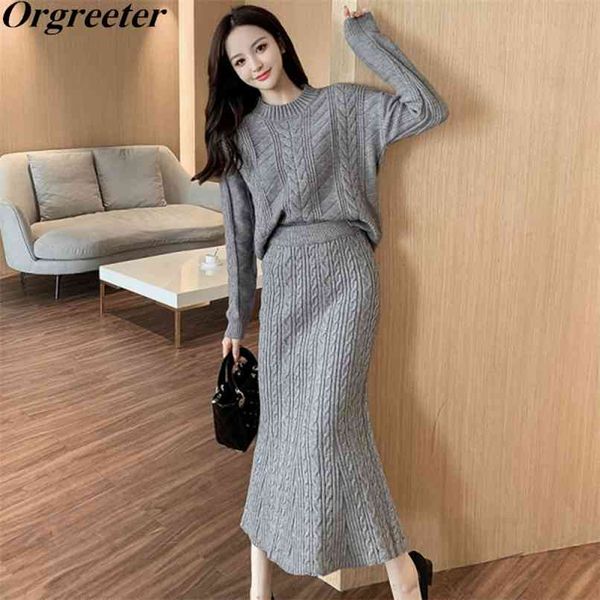 elegant women knitted 2 piece set o-neck twisted pullovers&ladies high waist mermaid skirt autumn winter sweater set female 210602, White
elegant women knitted 2 piece set o-neck twisted pullovers&ladies high waist mermaid skirt autumn winter sweater set female 210602, White