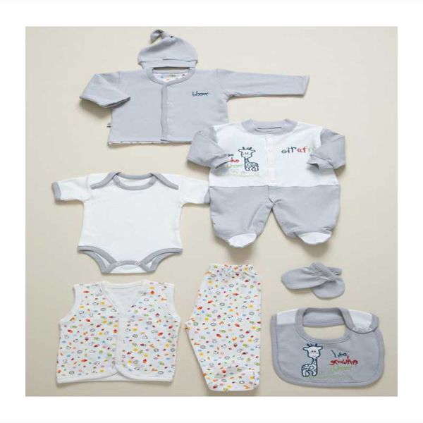 clothing sets born baby girl clothes gray cotton small zebra printed 2021 four seasons 8 piece set, White
clothing sets born baby girl clothes gray cotton small zebra printed 2021 four seasons 8 piece set, White