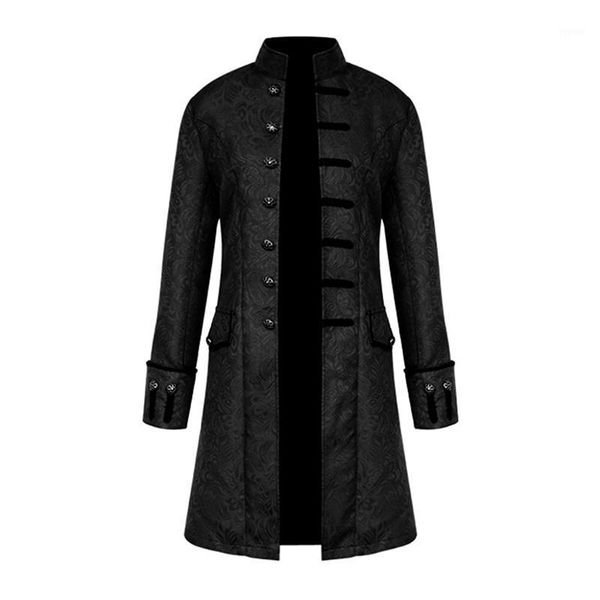 men's jackets spring retro gothic steampunk jacket men vintage floral outerwear coat casual windbreaker button mens overcoat, Black;brown
men's jackets spring retro gothic steampunk jacket men vintage floral outerwear coat casual windbreaker button mens overcoat, Black;brown