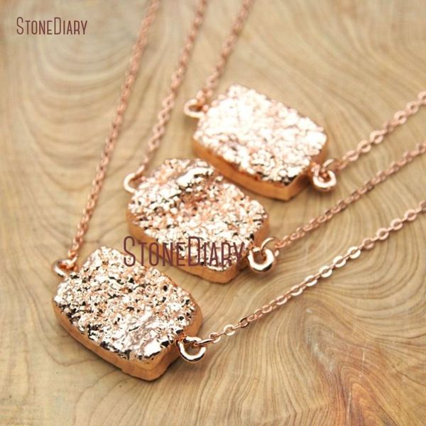 10pcs electroplating rose gold oblong shape chains necklaces druzy crystal 18inch nm15759 pendant, Silver
10pcs electroplating rose gold oblong shape chains necklaces druzy crystal 18inch nm15759 pendant, Silver