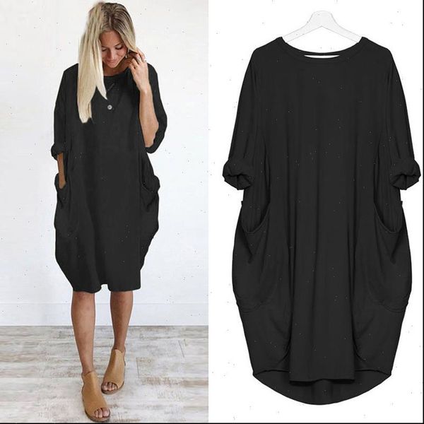 plus size casual loose women dresses half sleeve crew neck oversized beach with pocket, Black;gray
plus size casual loose women dresses half sleeve crew neck oversized beach with pocket, Black;gray