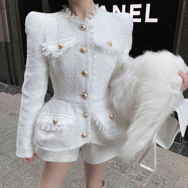 women's two piece pants shorts blazer suit women white black tweed autumn bright silk sets afh6
women's two piece pants shorts blazer suit women white black tweed autumn bright silk sets afh6