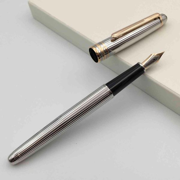 fine quality metal pen - fountain pen all with metal silvery line ag 925 gold clip stationery office writing pen
fine quality metal pen - fountain pen all with metal silvery line ag 925 gold clip stationery office writing pen