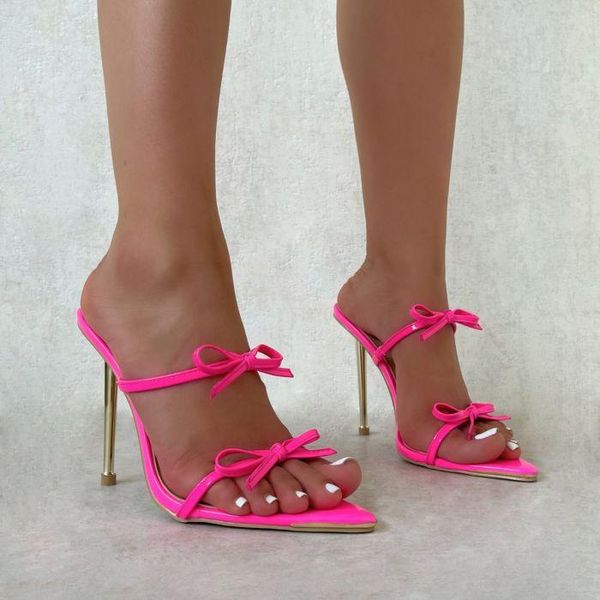 slippers women 2021 metal high heels pointed toe fashion sweet bow wedding party shoes for lady white black
slippers women 2021 metal high heels pointed toe fashion sweet bow wedding party shoes for lady white black