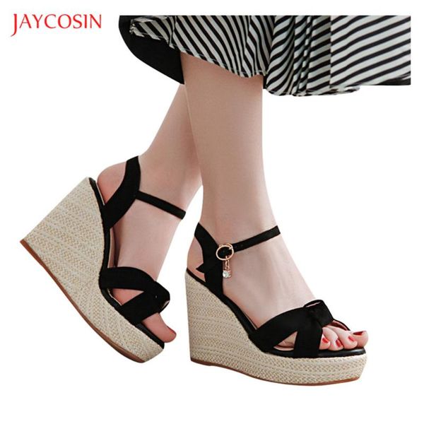 jaycosin summer platform women sandals 2021 fashion buckle strap wedges shoes casual woman peep toe espadrille, Black
jaycosin summer platform women sandals 2021 fashion buckle strap wedges shoes casual woman peep toe espadrille, Black