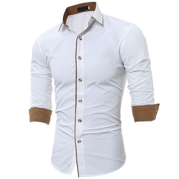 men brand male long sleeve shirt caueal solid color slim fit black man dress shirts camisa masculina 3xl 200925, White;black
men brand male long sleeve shirt caueal solid color slim fit black man dress shirts camisa masculina 3xl 200925, White;black