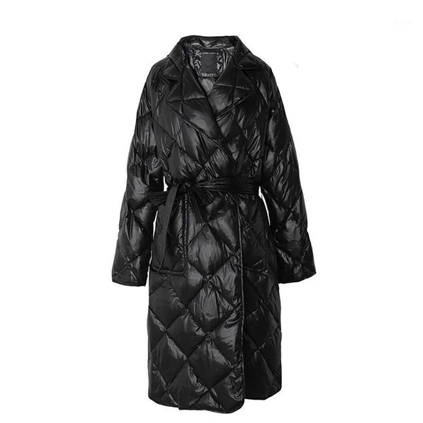 women's down & parkas perhaps u women black beige cold midi long notch collar sash pocket elegant quilted coat puffer c0248 
women's down & parkas perhaps u women black beige cold midi long notch collar sash pocket elegant quilted coat puffer c0248