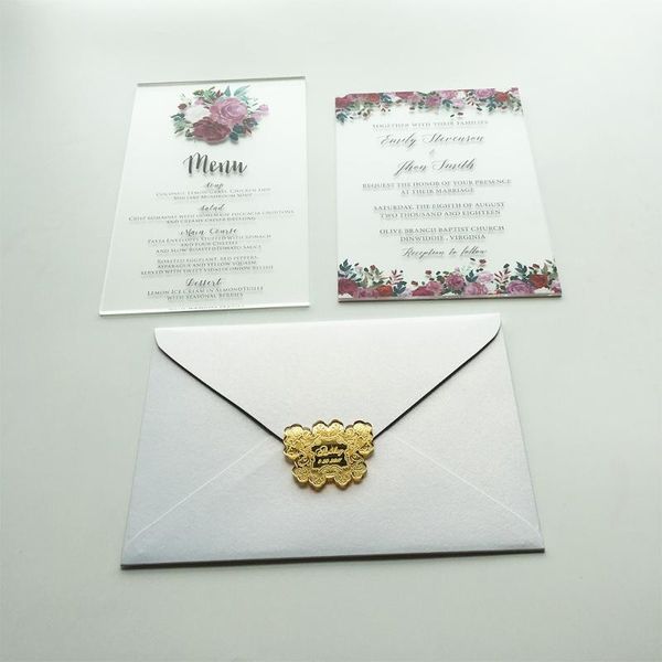 greeting cards 50 sets per lot unique floral watercolor 5x7inch frosted acrylic wedding invitation
greeting cards 50 sets per lot unique floral watercolor 5x7inch frosted acrylic wedding invitation