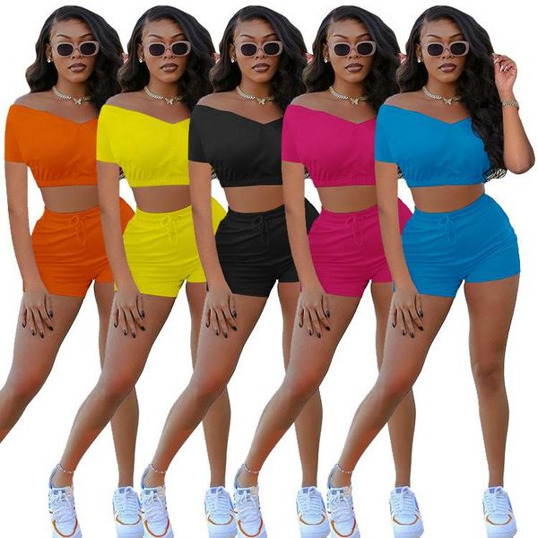 women's tracksuits s-2xl summer women short 2 piece outfit club solid color v neck and shorts two set wholesale drop, Gray
women's tracksuits s-2xl summer women short 2 piece outfit club solid color v neck and shorts two set wholesale drop, Gray