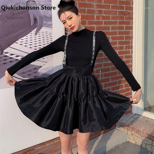 skirts spring autumn women pearl beading suspender skirt black vintage gothic high waist stitching ruffle velvet tutu teen girls
skirts spring autumn women pearl beading suspender skirt black vintage gothic high waist stitching ruffle velvet tutu teen girls