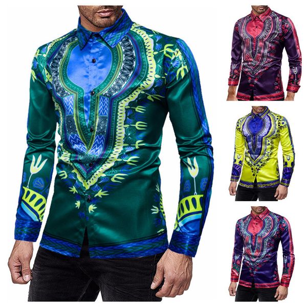 boutique fashion shirt men's national style enlarged loose version printed long sleeve, White;black
boutique fashion shirt men's national style enlarged loose version printed long sleeve, White;black