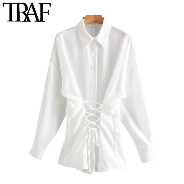 traf women fashion adjustable waist with bow soft touch blouses vintage long sleeve button-up female shirts chic 210415, White
traf women fashion adjustable waist with bow soft touch blouses vintage long sleeve button-up female shirts chic 210415, White