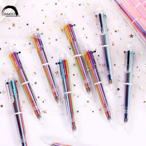 ballpoint pens cute multi-color pen student retractable personalized 6 in 1 hand account stationery school office tools, Blue;orange
ballpoint pens cute multi-color pen student retractable personalized 6 in 1 hand account stationery school office tools, Blue;orange