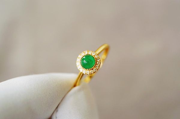cluster rings solid 18k gold 0.46ct round nature emerald gemstones for women fine jewelry presents the six-word admonition, Golden;silver
cluster rings solid 18k gold 0.46ct round nature emerald gemstones for women fine jewelry presents the six-word admonition, Golden;silver